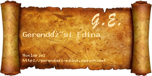 Gerendási Edina névjegykártya